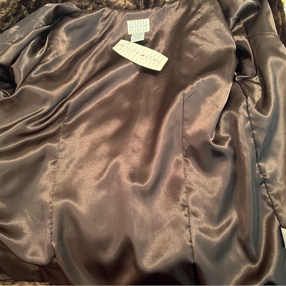 White Stag brown vintage faux fur coat NWT size 2X - Picture 7 of 9